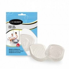 Подпяточники Corbby - Гелевая линия - Heel Gel for lady подкладки под пятки, женские - арт.corb1403c упаковка 5 шт